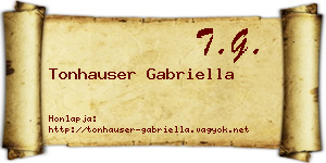 Tonhauser Gabriella névjegykártya