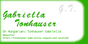 gabriella tonhauser business card